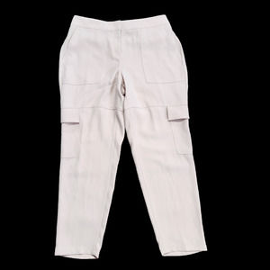 Express Womens Cargo Pants Size Medium Solid Light Pink Ankle Mid Rise NWT